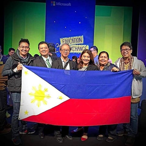 FRANCE. Team Philippines (from L-R) Ronel Boholano Division, IT Officer of DepEd Leyte; DepEd Usec. Alain B. Del Pascua; Director Abram Abanil Director IV of DepEd Central Office-ICT Services; Clarissa Segismundo, Philippine Lead Microsoft Education Philippines; Adelina Calub, School Director of Nazareth School-National University; and Roland Lorenzo Ruben, a professor at De La Salle Dasmarinas. (Photo courtesy of Alain Pascua)