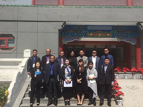 Asian journalists in a recent visit in China. Two delegates are from Sun Star Davao - former EIC now columnist Stella Estremera and social media editor Ace Perez.  (Contributed Photo)