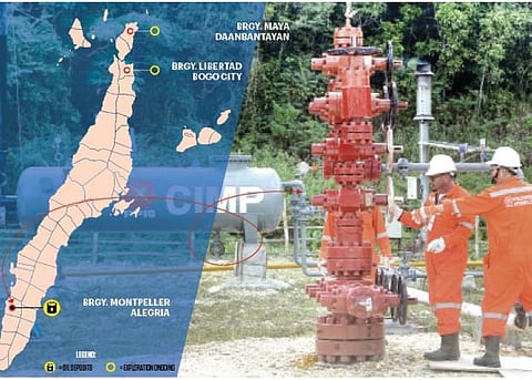 GUSHING WITH HOPE. Oilers check on the control valves in a well in Alegria, Cebu in May 2018. After success in finding crude oil and natural gas in Alegria town, the Department of Energy says oil exploration is now being conducted in two other areas in Cebu. (SunStar file)