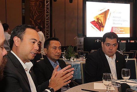 GROWING IN OTHER FRONTS: From left, Vivant executive vice president Arlo Sarmiento says the company is going beyond the power business as it diversifies into water and tollway projects. With him are Jess Garcia, the firm's corporate secretary, and Emil Andre Garcia, executive vice president and chief operating officer of Vivant Energy. (SunStar photo / Amper Campaña)