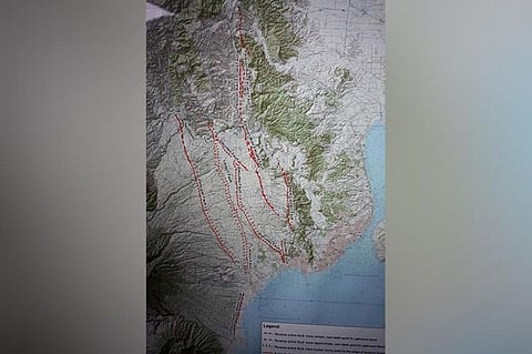 DAVAO. The Central Davao Fault System. (Map from Phivolcs)