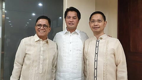 BACOLOD. Abang Lingkod Rep. Stephen Paduano, former 3rd District Rep. Albee Benitez and 3rd District Rep. Jose Francisco Benitez. (Contributed Photo)