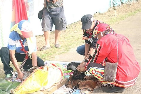 CAGAYAN DE ORO. Just a glimpse of the Higaonons' ritual during the recent celebration of the 40th Kaliga Festival in Gingoog City. (Supplied Photo)