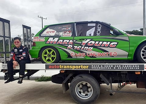 BAGUIO. With his reliable Yokohama-Mark Young Racing powered car, racing sensation Iñigo Anton is slowly catching up with his multi–titled race car driver and father Carlos. (Contributed photo)