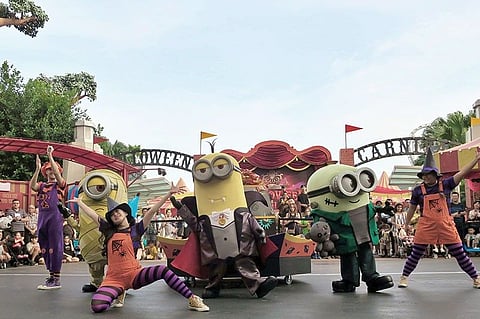 Universal Studios Singapore is offering a limited-time-only Halloween daytime show Minions Monsters Trick or Treats until the end of October. (Photo by Crystal Neri)