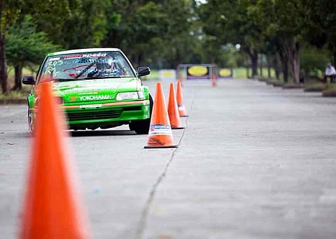 LAGUNA. Iñigo Anton negotiates with ease the course during the 7th round of the 2019 Philippine Autocross Championship Series in Sta. Rosa, Laguna en route to claiming the overall title. (Photo by Nickey Jones Bautista)