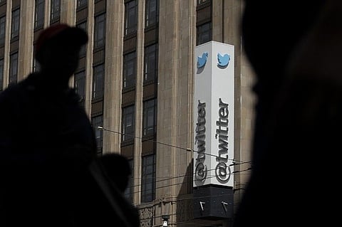 SAN FRANCISCO. This July 9, 2019, file photo shows pedestrians walking across the street from the Twitter office building in San Francisco. Twitter said it has removed nearly 6,000 accounts it has deemed tied to a state-backed information operation in Saudi Arabia. (AP)