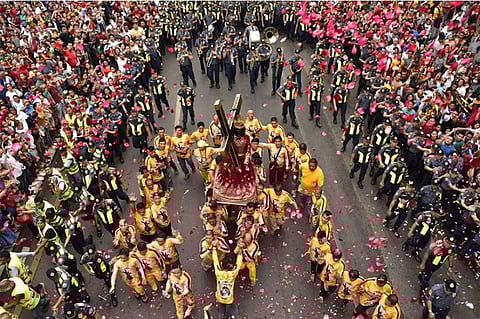 CAGAYAN DE ORO. Makita ang kahapsay sa Traslacion sa Itom nga Nazareno ning siyudad sa Cagayan de Oro kagahapong adlawa, Enero 9, 2020, atol sa kapistahan. (Renee Barrio)