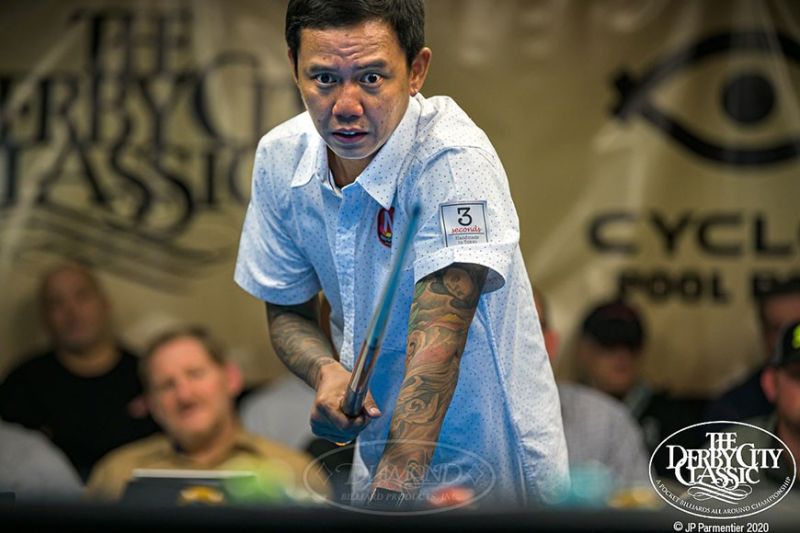 USA. Lee Vann Corteza of Davao City finishes second in the Derby City Classic Big Foot 10-Ball Challenge held at Caesars Southern Indiana Casino and Hotel in Southern Indiana, USA. (JP Parmentier/Derby City Classic Facebook)