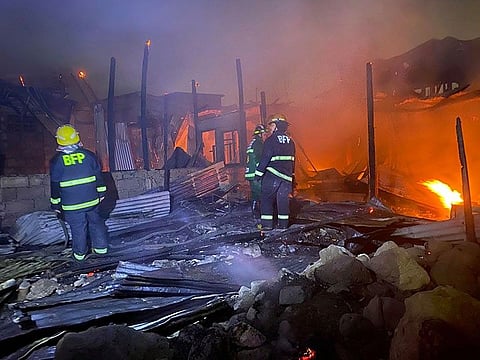 TWO FIRES IN 24 HOURS. Some 17 hours before a noon fire swept through two sitios in Barangay Ibabao-Estancia, Mandaue City on Saturday, Feb. 29, 2020, flames engulfed 15 homes in Sitio Buli, Barangay Duljo Fatima, Cebu City (above).SunStar Photo / Benjie Talisic