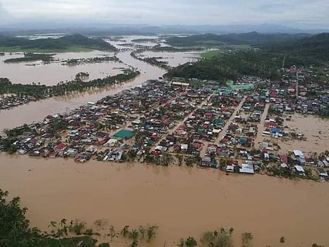 NORTHERN SAMAR. Hundreds of houses left submerged by flood in Catubig, Northern Samar in the wake of Typhoon Ambo. (Contributed by Catubig Vice Mayor Dex Galit)