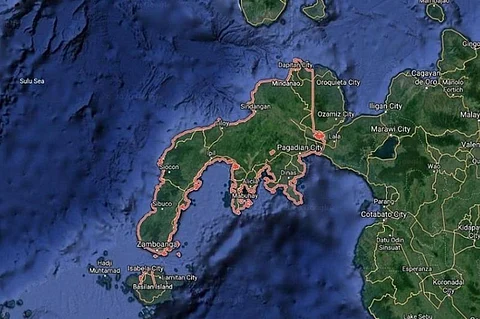Zamboanga City map.