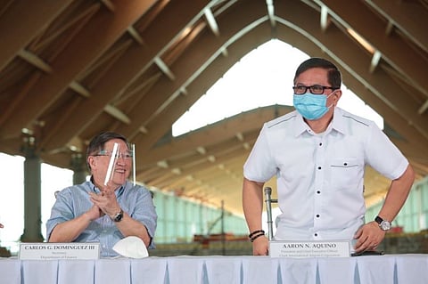 PAMPANGA. Finance Secretary Carlos Dominguez III expressed confidence in the leadership of Ciac president Aaron Aquino to achieve all the goals set out by the Duterte administration during an inspection of the new passenger terminal building of the Clark International Airport on Wednesday. (Ciac photo)