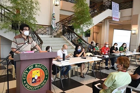 BACOLOD. Mayor Evelio Leonardia and other City and IATF officials lead the launching of the BacTrac Contact Tracing System at the Bacolod City Government Center Tuesday, September 29. (Photo by Bacolod City PIO)