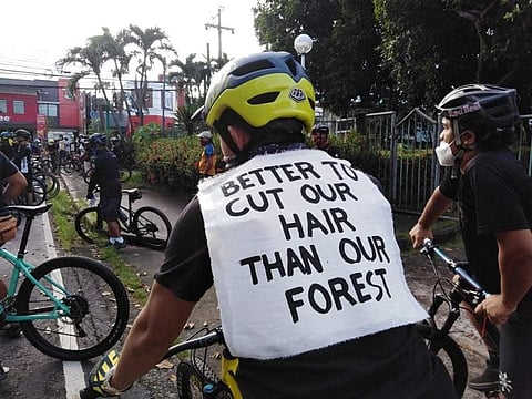 BACOLOD. About 150 Negrense environmentalists and members of cycling groups join a cycling event dubbed "Panikadsikad 2020: Sikad Para sa Dunang Manggad" in Bacolod City on November 8, 2020, to banner various environmental issues in Negros Island. (Contributed Photo)