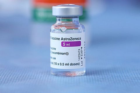 CROATIA. In this March 24, 2021 file photo, a vial of the AstraZeneca Covid-19 vaccine on a table prior to Croatia's Parliament Speaker Gordan Jandrokovic and Prime Minister Andrej Plenkovic being vaccinated in Zagreb, Croatia. (AP)