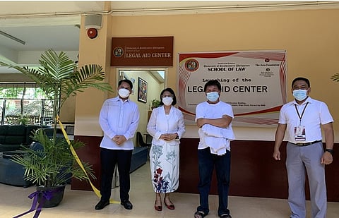 From left to right) Atty. Rogelio G. Largo, SoL Acting Dean; Dr. Lourdes C. Generalao, University President; Fr. Emmanuel M. Gonzaga, administering priest; and Dr. Bonifacio G. Gabales Jr., Vice President for Academic Affairs (USeP photo)