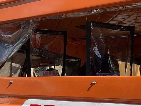 CEBU. Plastic barriers are installed in public utility jeepneys as a measure against Covid-19. (MVI/SunStar Philippines)