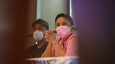 Former Vice President Leni Robredo and former Senator Kiko Pangilinan