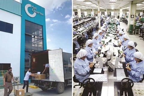 STEPPING UP THE GAME. Two of Cebu’s premier locator firms, TMX, right, and Hatquarter Inc., left, exemplified how Peza-registered enterprises have stepped up to overcome the unique constraints imposed by the lingering Covid-19 pandemic. / CONTRIBUTED