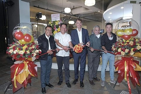 DAVAO. Joe Soberano, Frederick Yuson, Alain Gaschen, Eduardo Sarte & Jasper Huang lead the ribbon cutting ceremony. (Contributed photo)
