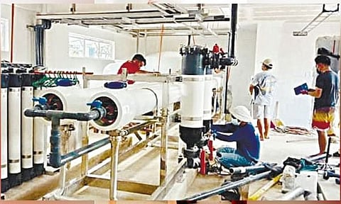 DESALINATION PLANT. The town of Bantayan in northern Cebu will soon have its own water desalination plant. Mayor Arthur Despi, who initiated the project, said the plant is set to be operational by March 15, 2022. / BANTAYAN LGU