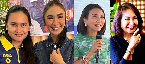 CEBU. (From left) Bea Osmeña, actress Heart Evangelista, Liloan Mayor Ma. Esperanza Christina Garcia-Frasco and Cebu Governor Gwen Garcia. (Photos from Facebook accounts of Bea Osmeña, Christina Frasco and Gwen Garcia)