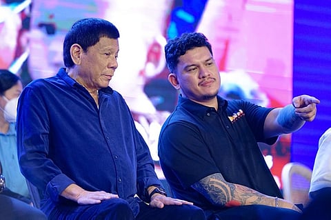 DAVAO. President Rodrigo Duterte (left) and his son, Davao City Vice Mayor Baste Duterte. (SunStar Davao)