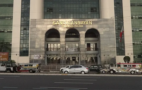 MANILA. Facade of the Sandiganbayan building.