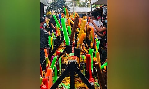 CEBU. The candle lighting at the Shrine is the most visited place where devotees light a candle to seek a blessing from the Almighty in times of success, trouble when taking examinations, seeking grace for a baby, and other wishes they so desire. (Contributed photo)