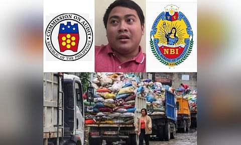 CEBU. (Clockwise) Commission on Audit seal, former DPS chief Jigo Dacua, National Bureau of Investigation seal, and some of Cebu City's garbage trucks. (Contributed photos/File)