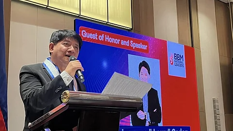 MANILA. In this file photo, Larry Gadon speaks during the first BBM National Leaders and Alliances at Clark Marriott Hotel.