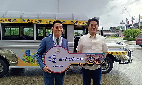 BACOLOD. The electric jeepney is manufactured by China-based Jiangsu Fengchuen New Energy Power Technology Co. Ltd. (Merlinda Pedrosa photo)