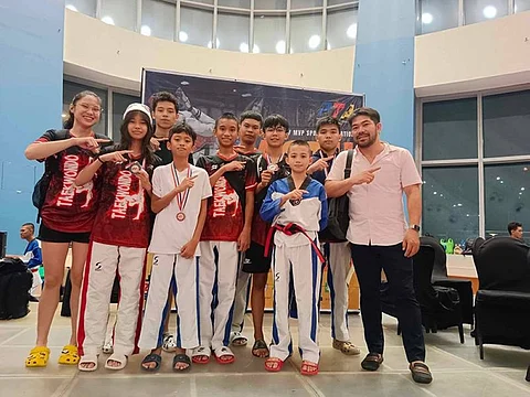 From left, Mary Angeline Alcantara, Zyx Marisse Geocadin, Ethan Chavez, Job Sueta, JB Bodios, Eevo Geocadin, Zane Vincent Olivo, James Velasco, Joshua Emmanuel Deita and Vic Feria. (Contributed photo)