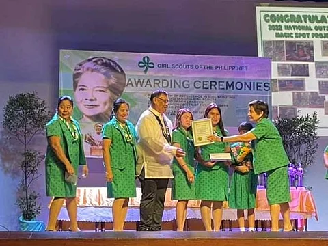 GSP NATIONAL AWARDEES. In a display of community spirit and dedication, the Girl Scouts of the Philippines (GSP) Eastern Mindanao Region Davao Girl Scout Council is honored at the Pilar Lim Hidalgo Auditorium of the GSP National Headquarters in Manila.