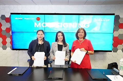 COMMITMENT TO THE ENVIRONMENT. (From left) Aboitiz Land Senior AVP for Legal & Corporate Affairs Atty. Misch Sta. Ana, Cora Foundation Founder and Executive Director Antoinette Cherish Taus and Aboitiz Foundation President and Chief Operating Officer Maribeth Marasigan signed a Memorandum of Agreement that aims to reinforce their partnership in coastal conservation. (Contributed photo)
