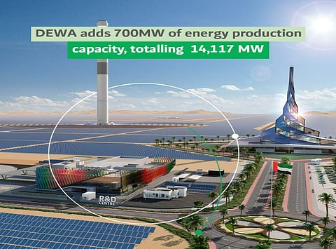 DEWA's Energy Production Capacity Reaches 14,117 MW