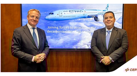 Decarbonisation of Air Transport: CEPSA and Etihad Join Forces