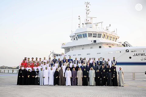 Hamdan bin Zayed Inaugurates EAD’s Marine Research Vessel, ‘Jaywun’