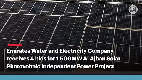 EWEC Receives 4 Bids for 1,500 MW Al Ajban Solar Photovoltaic Independent Power Project