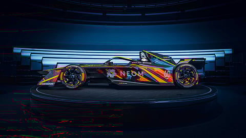 NEOM McLaren Formula E Team Unveil World's First Generative AI-designed Livery In Motorsport