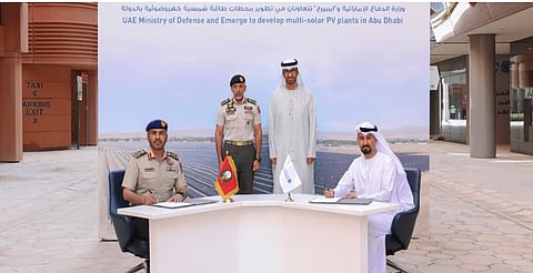 UAE Ministry of Defence and Masdar Sign Partnership Agreement to Develop Multi-Solar Plants