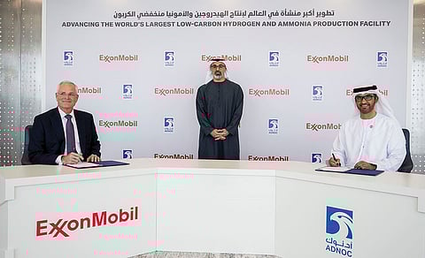 ADNOC and ExxonMobil to Partner in World’s Largest Low-Carbon Hydrogen Facility