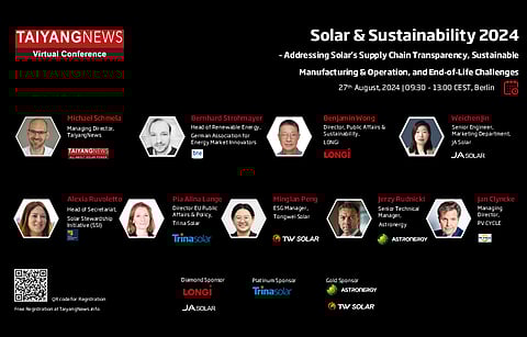 Aug. 27, 2024: TaiyangNews Solar & Sustainability 2024 Conference