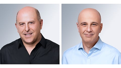 Zvi Lando (left) has passed on the reins of the company to Ronen Faier (right). (Photo Credit: SolarEdge Technologies)