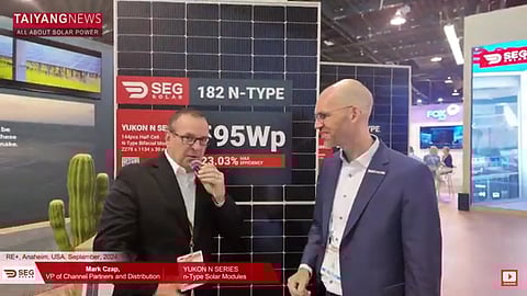 TaiyangNews' Michael Schmela interviews SEG Solar's Mark Czap at RE+ 2024