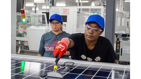 Solar module production