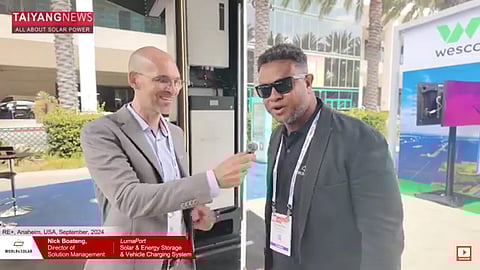 TaiyangNews MD Michael Schmela at World4Solar booth at RE+ 2024
