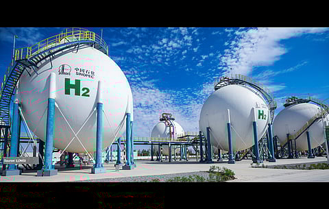 Complete cycle: LONGi’s pilot project for generating green hydrogen integrates the entire green hydrogen cycle. (Source: LONGi Hydrogen)