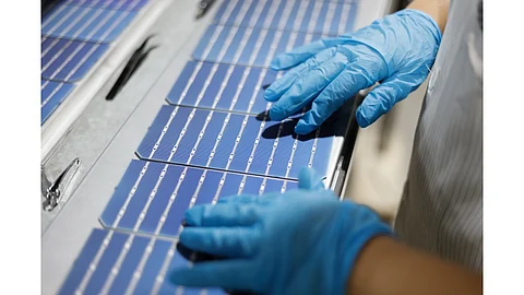 Solar cell production